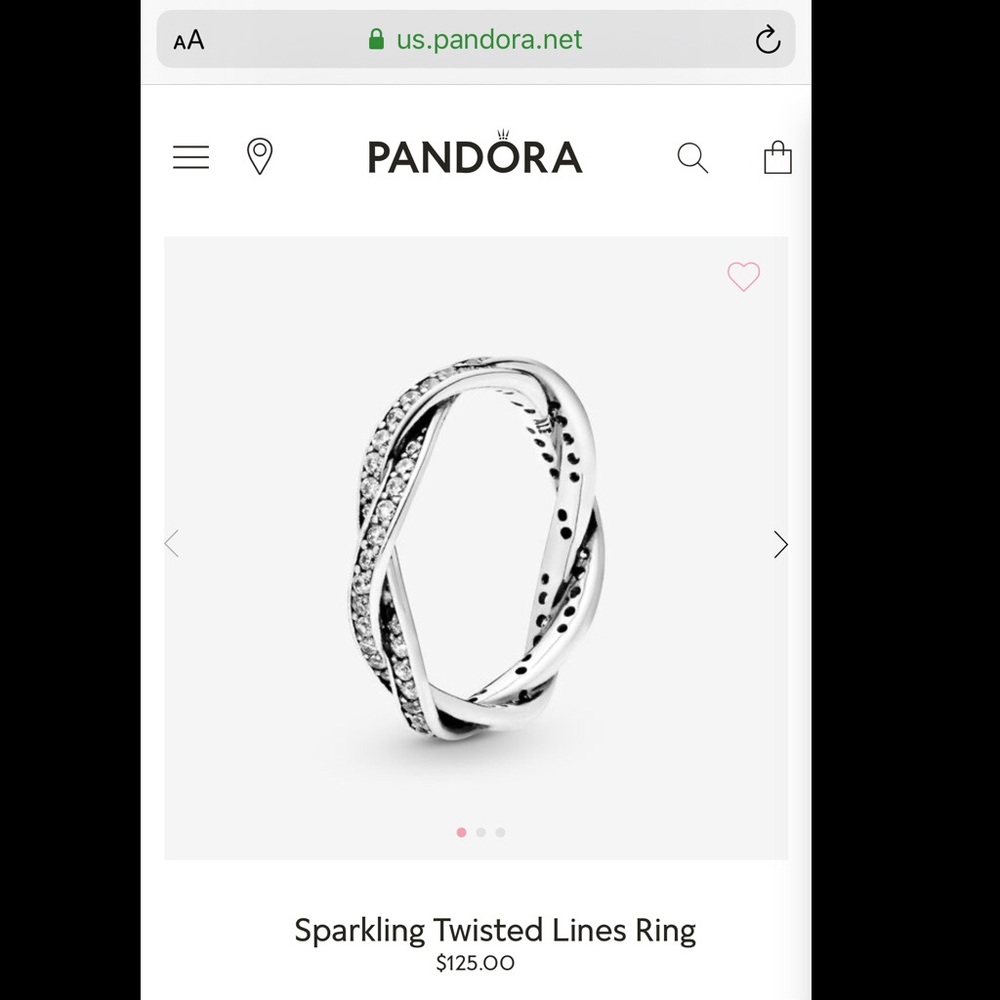 Pandora “Twist of Fate” ring size 9 (with box!)